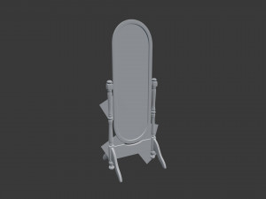 Antique Standing Mirror Model 3D