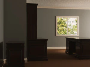 Classic Office Furniture 3D Model