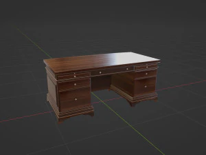 Classic Office Furniture 3D Model