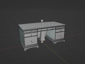 Classic Office Furniture 3D Model