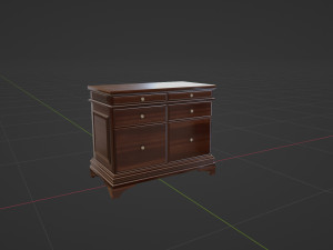 Classic Office Furniture 3D 模型