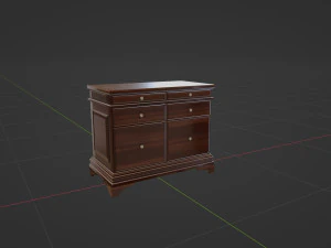Classic Office Furniture 3D Model