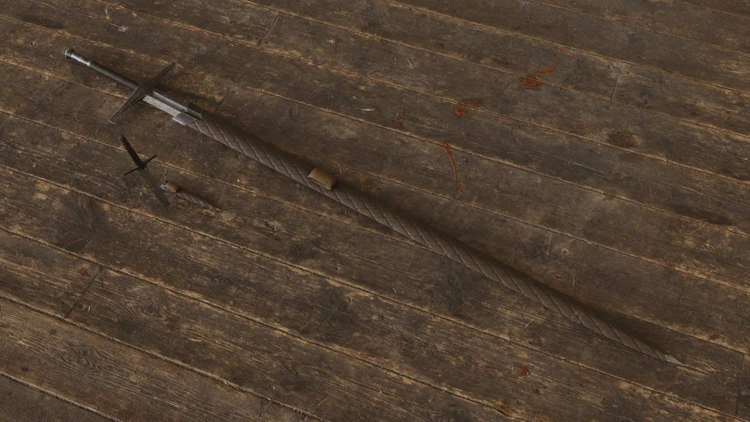 Damascus Claymore 3D Model .c4d .max .obj .3ds .fbx .stl .blend