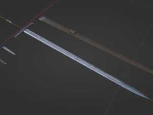 Damascus Claymore 3D Model