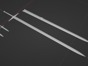 Damascus Claymore 3D Model