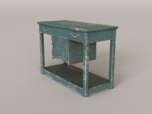 Old Rustic Stand 3D Model