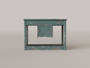 Old Rustic Stand 3D Model