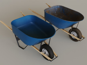 Outdoor Tools And Wheelbarrow 3Dモデル