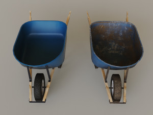 Outdoor Tools And Wheelbarrow 3Dモデル