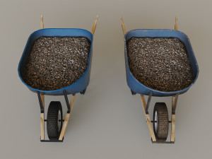 Outdoor Tools And Wheelbarrow 3Dモデル