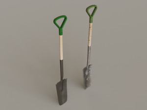 Outdoor Tools And Wheelbarrow 3Dモデル