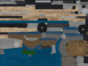 Outdoor Tools And Wheelbarrow 3D Model