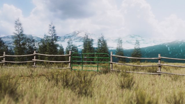 Mountain Fence Pack Model 3D .c4d .max .obj .3ds .fbx .stl .blend 