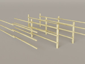Mountain Fence Pack Model 3D
