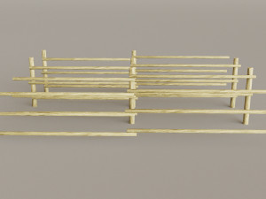 Mountain Fence Pack Model 3D