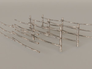 Mountain Fence Pack Model 3D