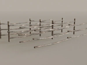 Mountain Fence Pack 3D Model