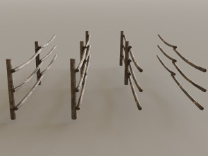 Mountain Fence Pack Model 3D