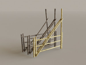 Mountain Fence Pack Model 3D