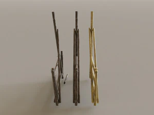 Mountain Fence Pack 3D Model