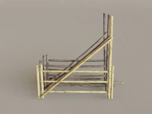 Mountain Fence Pack 3D Model
