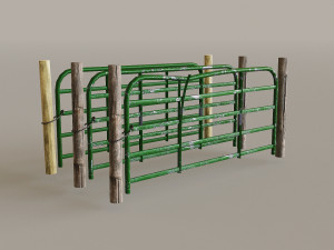 Mountain Fence Pack Model 3D