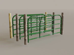Mountain Fence Pack 3D Model