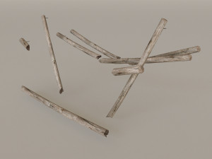 Mountain Fence Pack Model 3D