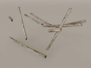 Mountain Fence Pack 3D Model