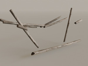 Mountain Fence Pack Model 3D