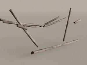 Mountain Fence Pack 3D Model