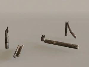 Mountain Fence Pack 3D Model