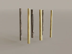 Mountain Fence Pack 3D Model