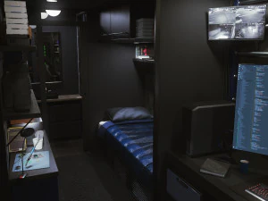 해커 은신처 3D 모델