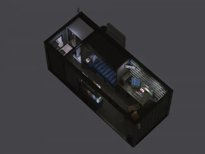 해커 은신처 3D 모델