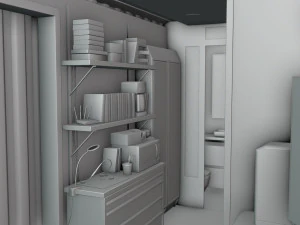 해커 은신처 3D 모델