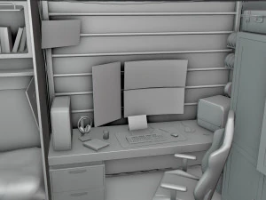 해커 은신처 3D 모델