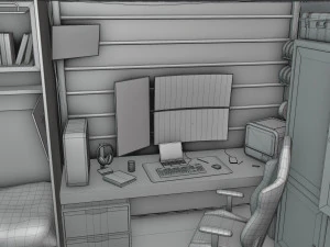 해커 은신처 3D 모델