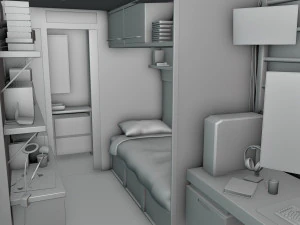 해커 은신처 3D 모델