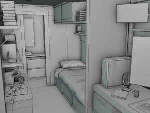 해커 은신처 3D 모델