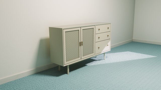 Accent Cabinet 3D 模型 .c4d .max .obj .3ds .fbx .stl .blend 