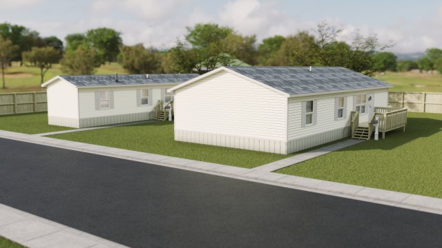 Trailer Houses 3D Модель .c4d .max .obj .3ds .fbx .stl .blend 