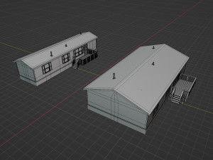 Trailer Houses 3D Модель
