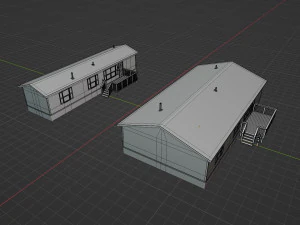 Trailer Houses 3D Model
