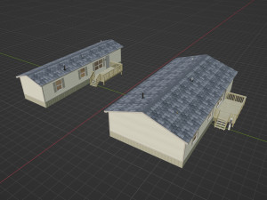 Trailer Houses 3D Модель