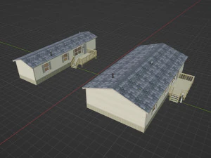 Trailer Houses 3D Model