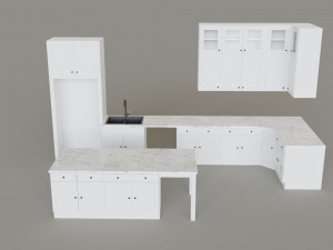 Kitchen Countertop Set 3D Model