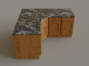 Kitchen Countertop Set 3D Model