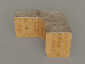 Kitchen Countertop Set 3D Model