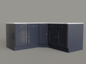 Kitchen Countertop Set 3D Model